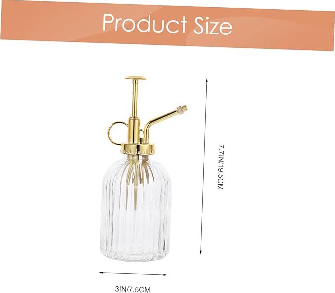 350ml Vintage Glass Spray Bottle for Indoor and Outdoor Plant Care Large Capacity Water Mister Adjustable Nozzle for Gardening and Floral Arrangements