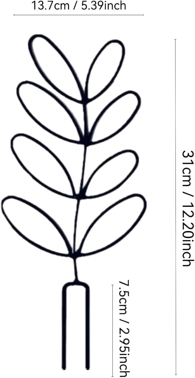4 Pack Trellis for Climbing Plants, 12.4 Inch Rustproof Stackable Metal Plant Trellis Indoor,Small Sturdy Heavy Duty Plant Support for Vine Houseplant Hoya Ivy Rose Flower Monstera