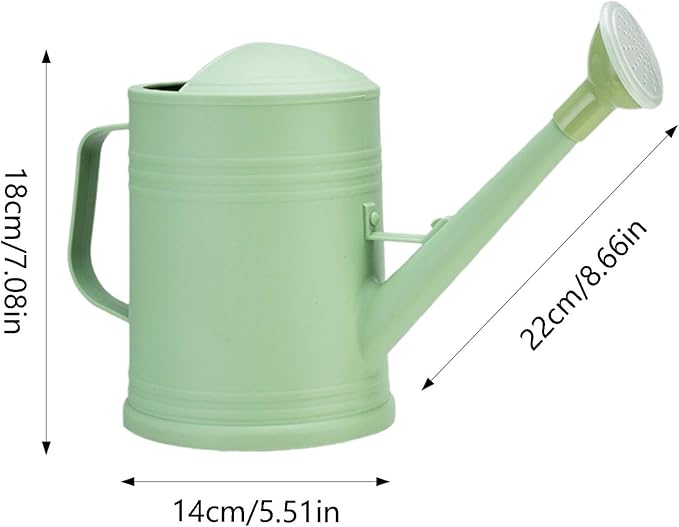 Watering Can for Plants,Garden Flower Watering Can with Long Spout and Adjustable Shower Head for Indoor Outdoor Plants,Durable Garden Supplies, Sprinkler Head Spout for Flowers Succulents (Green)