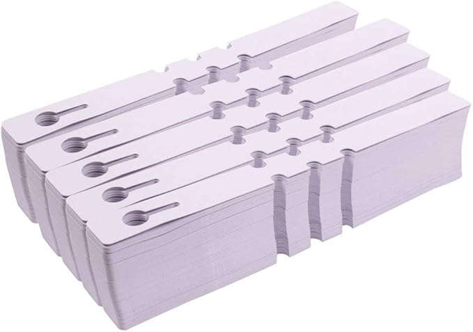 KINGLAKE 1000 Pcs White Plastic Plant Tree Tags Garden Plant Lables Plant Hanging Tags 2x20cm Wrap Around Nursery Garden Labels Large Writing Surface (Box of 1000)