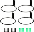 Sivya 4 Pack 6in Flower Pot Holder Ring Wall Mounted Metal Planter Hooks Hangers (4, 6")