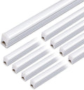 Kihung (8 Pack LED T5 3FT Tube Light Fixture, 15W, 1800lm, 6500K, 3 Foot Linkable LED Shop Light Tube, Ceiling, Workshop, Corded Electric with Built-in ON/Off Switch