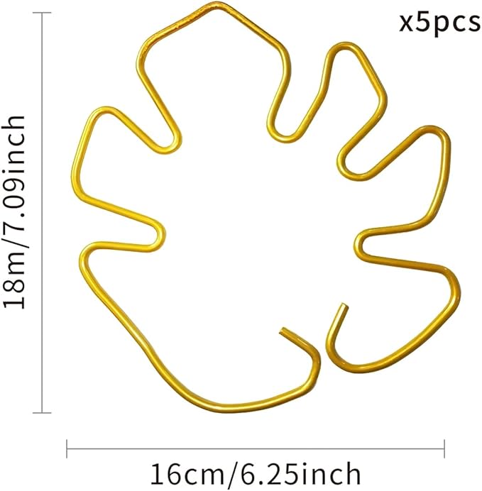 5Pcs Gold Plant Stem Support, Stable Support Stakes for Plants Stabilize, Outdoor & Indoor & Garden Plant Stakes for Healthy Growth (Flower Shaped Bracket C)