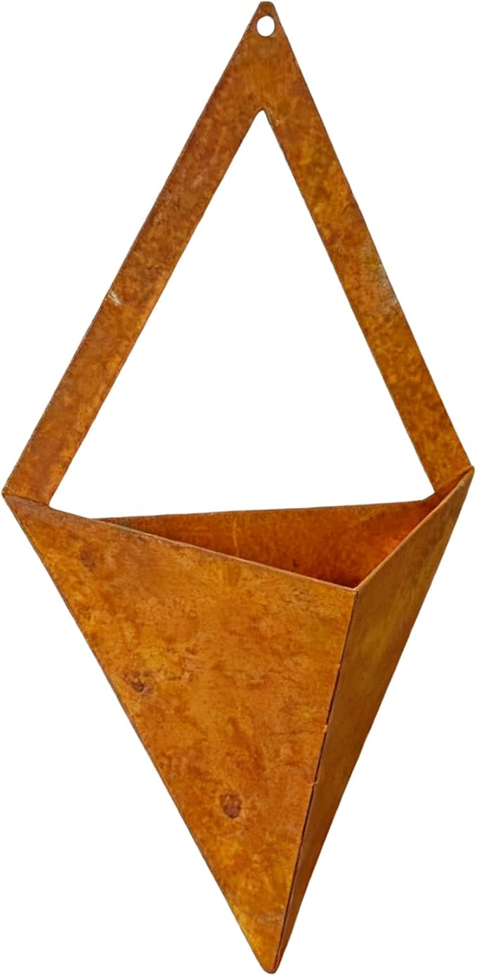 Wall Planter - Metal Geometric Vintage Pot Decor | Wall Mounted Planter Container,for Home Garden Flowers Plants Window Door Patio Balcony Yard