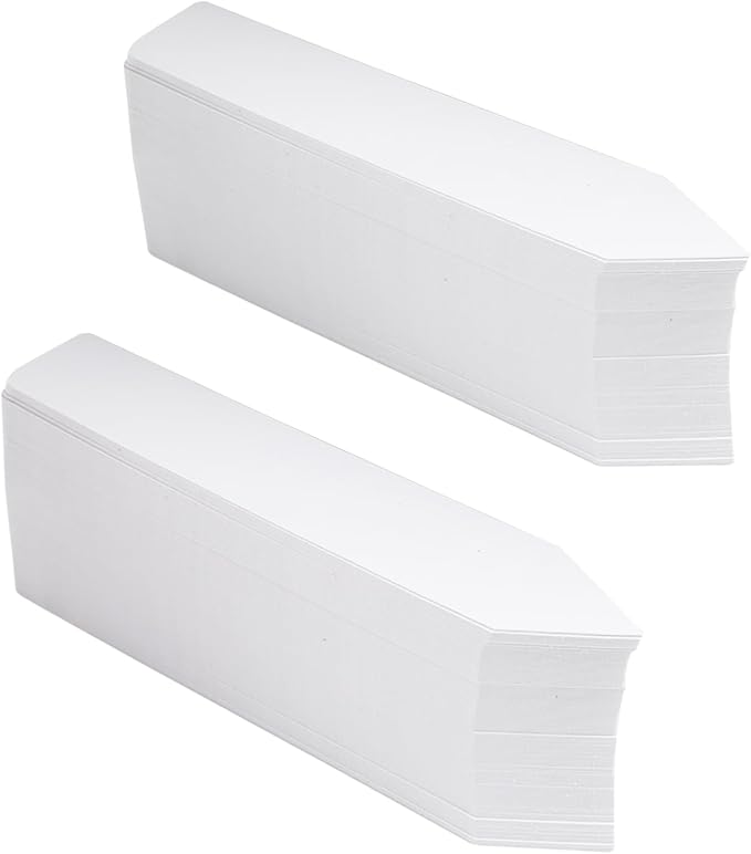 Quluxe 200 Pcs 6" Plant Labels PVC White Garden Labels Plant Tags Markers for Outdoor Garden