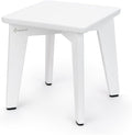 StrongTek Bamboo Step Stool for Kids and Adults, Sturdy and Versatile Short Foot Stool for Bathroom, Kitchen, Bedroom, Compact 10-inch Small Wood Stool, Plant Stand (White)