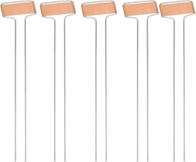 Pack of 25pcs Metal Plant Labels Garden Markers Reusable Nursery Stakes Tags Name Plate for Greenhouse Flower, Herbs, Vegetables, Seedlings, Shrubs (S(6.1x2.56x0.08inch), Copper)