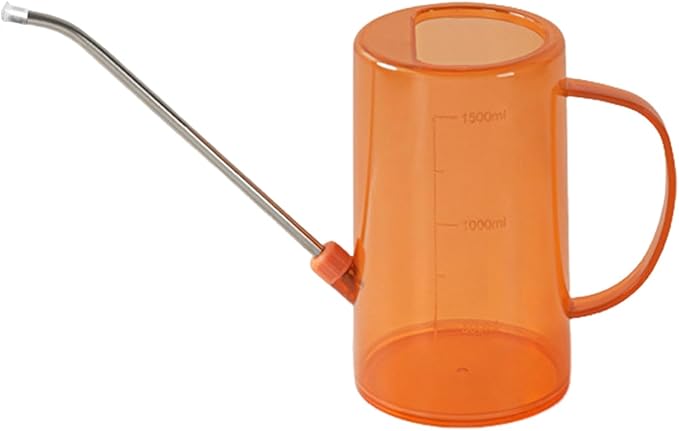 Watering Can for Indoor Plants, Small Watering Cans for House Plant Garden Flower, Long Spout Water Can for Outdoor Watering Plants 1. 5L 2/5 Gallon Orange