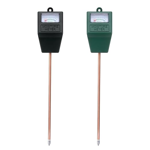 2 Packs Soil Moisture Meter for House Plants, Plant Water Meter Soil Tester Test Kit Soil Hygrometer Sensor for Indoor & Outdoor Use Garden Lawn Farm, No Battery Required (Black & Green)