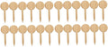 Kisangel 40pcs Miniature Plant Labels t Shape Plaque Ornaments for Gardening Easy Insertion Decorative Sign Round Design for Nursery Use