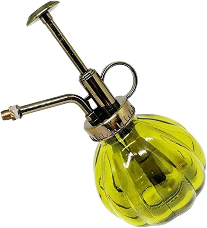 Vintage Glass Watering Spray Bottle Plant Mister - Adjustable Pressure Sprayer for House Plants - Elegant European Style Watering Can - Perfect for Garden and - Green