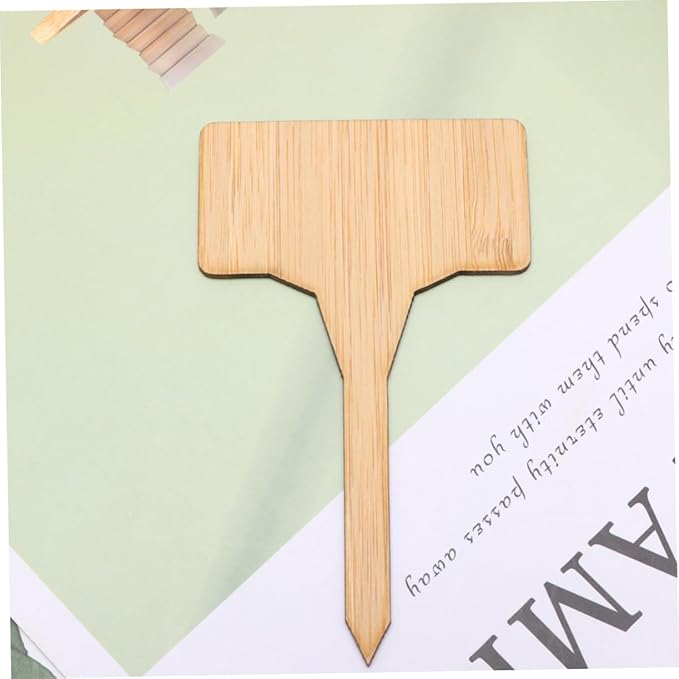 Kisangel Sets Succulent Plant Markers t Shape Thicken Bamboo Sturdy Seedling Label Sign for Outdoor Garden Pcs