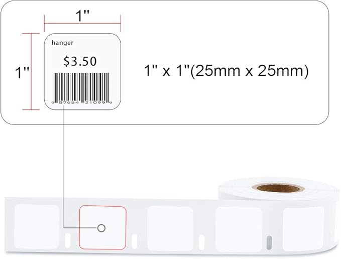 Suminey - Compatible Dymo 30332 Multipurpose 1" x 1" Square Thermal Labels,Compatible with Dymo 450, 450 Turbo, 4XL,Munbyn & Zebra Desktop Printers, 10 Rolls/7500 Labels