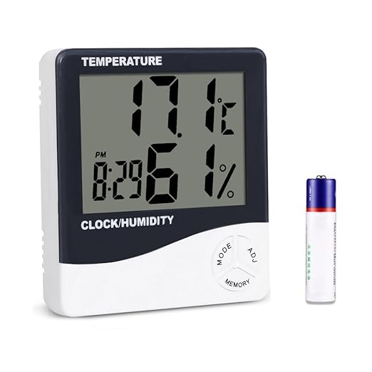 Mengshen Indoor Thermometer Hygrometer, Temperature Humidity Gauge with Clear Accurate Reading, °C/°F Switch for Home Office Car Greenhouse
