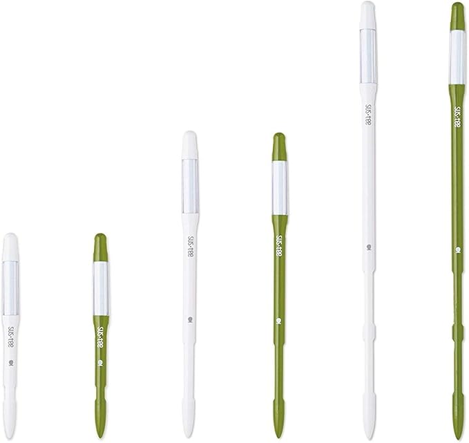 Sustee Aquameter (Small Green Refillable - Bundle of 2) - House Plant Soil Moisture Meter, Humidity Sensor Probe, Water Level Indicator - Best for Indoor Potted Plants