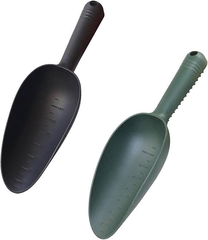 Plastic Garden Shovel Hand Trowel Tool Non-Slip Potting Soil Scoop Flowerpot Transplanting Digging Weeding Planting Cultivation 2 PCS