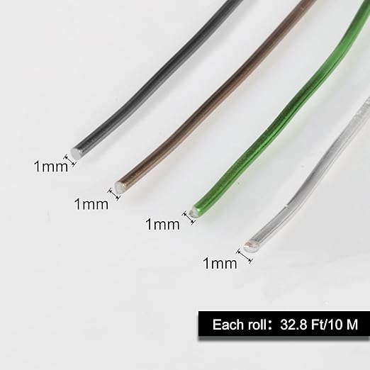 Aluminum Bonsai Training Wire Bonsai Tree Wire 1mm Bonsai Wire Cutter Flower Pot Hole Mesh Pad Bonsai Wire for Bonsai Trees Bonsai Wire and Bonsai Tool Kit