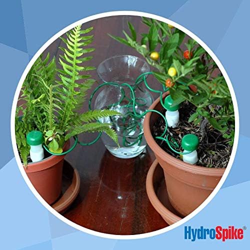 HS-300 (3-Pack) Worry-Free Automatic Plant Watering Devices Kit. Self Auto Waterer Spikes, Bulbs, Stakes Irrigation System for Indoor House Plants, Vacation. No Glass Globe Bottle, Jug, Can
