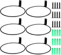 Sivya 6 Pack 8in Flower Pot Holder Ring Wall Mounted Metal Planter Hooks Hangers (6, 8")
