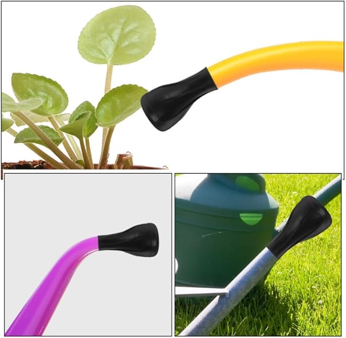 Upkoch 2 Pack Universal Watering can Sprinkler Head Replacement Black Plastic Nozzle for Precise Watering Long Spout Garden Accessory for Indoor and Outdoor Plants