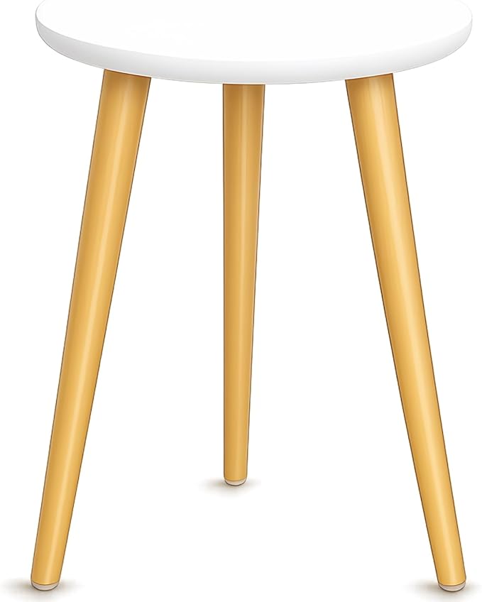 Modern Wood Plant Stand Indoor - Tall Plant Table for Flower Pot - Small Round Side End Table & Wooden Stool - Heavy Duty Large Planter Holder for Living Room Bedroom & Bathroom