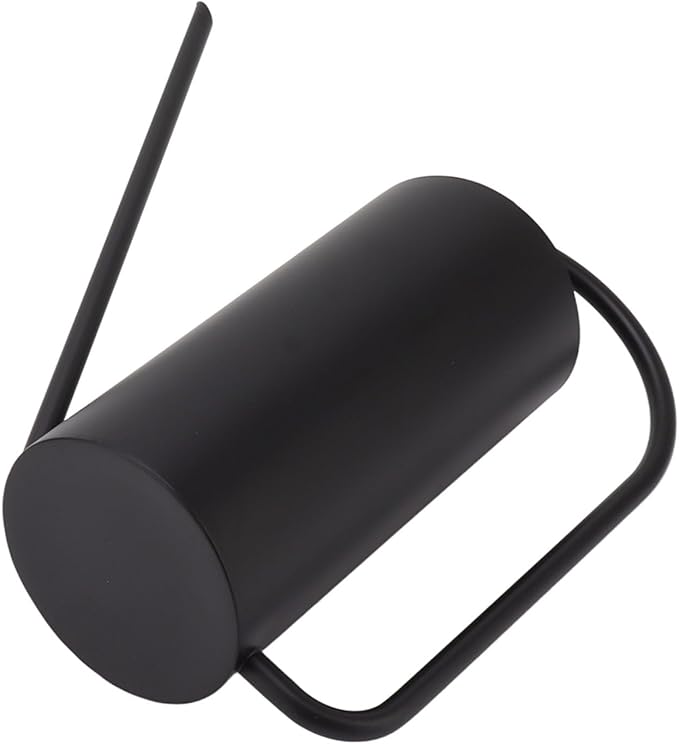 Watering Can, Wide Application Rustproof Long Spout Watering Pot Stainless Steel for Garden (Black)