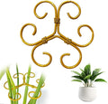 Plant Support Stand - Durable Metal Stem Holder for Indoor Outdoor Climbing Vines, Gold Heart Design, 4.1 Inches, Set of 3