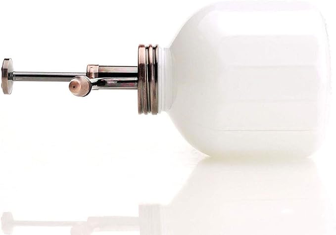 Plant Mister- White Glass Bottle & Brass Sprayer (Antique Copper)