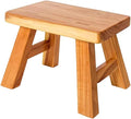 Sturdy Step Stool Footstool Solid Wooden 11 inch for Kids Adults Plant Stand Plant Stand Fishing Stool (Natural), Small