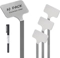 Stainless Steel Plant Labels,Metal Waterproof Plant Markers, Height 12.75 in, Label Area 2.5 in*1.25 in resuable Nursery Tags for Vegetables herb Flower Seed Green House 10-Pack