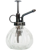 Plant Mister, Glass Watering Spray Bottle with Bronze Top Pump 6.5" Tall Decorative Mister for Plants and Flowers Small Watering Can for Indoor Potted Plants & Terrariums - Clear