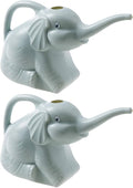 Lurrose 2pcs Long Spout Watering Can Set Elephant Design Watering Pot for Indoor and Outdoor Plants Household Garden in Blue