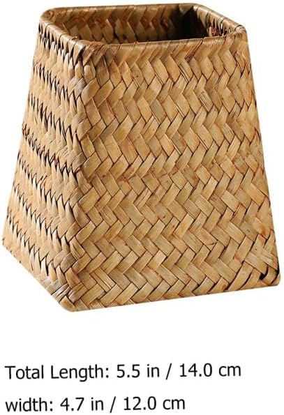 Ipetboom Wicker Flower Vase, Natural Seaweed Weave Basket Pastoral Rattan Vase Farmhouse Flower Basket, Dried Flower Pot Seagrass Storage Basket Organizer, 5.51 X 4.72 Inches