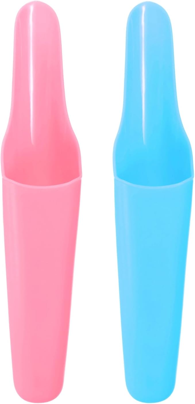 M METERXITY 4-Pack Bonsai Soil Scoops, Plastic Garden Soil Scoops Bucket Shovel Potting Scoopers for Transplanting/Flower Planting/Plant Succulent, Colorful Small Gardening Tools [Pink, Blue]