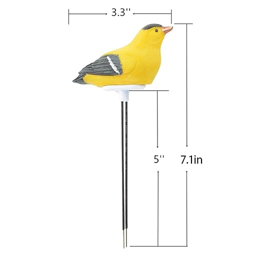 2X Soil Moisture Meter Watering Alarm Bird Plant Water Tester Hygrometer Sensor Gardening Tool Kit (Yellow)