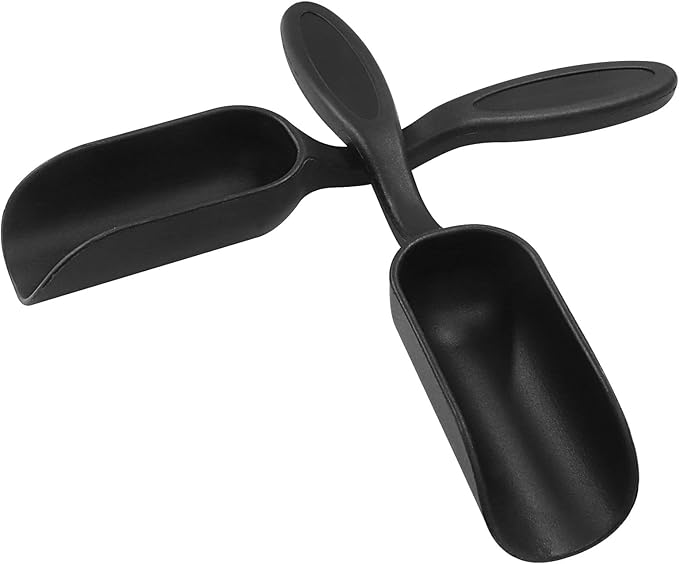 10Pcs Plastic Mini Gardening Shovel Spoons Soil Scoops, All Black Mini Shovel for Planting, Digging, Transplanting Succulents, Potted Flowers, or Milk Powder, Lightweight and Easy to Clean
