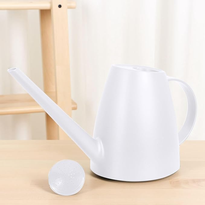 1/2 Gallon Watering Can Indoor Plants with Removable Sprinkler Head and Handle, Long Spout Plastic Watering Can for House Plants Bonsai Flower Garden Indoor