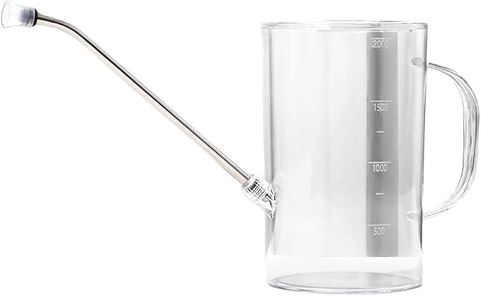 Sleek 2L Indoor Watering Can for Plants, Clear