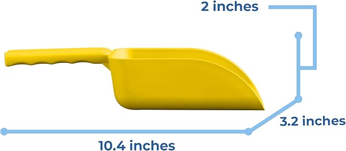Vikan Remco 63006 Color-Coded Plastic Hand Scoop - BPA-Free Food-Safe Kitchen Utensils, Restaurant and Food Service Supplies, 16 oz, Yellow (Pack of 2)