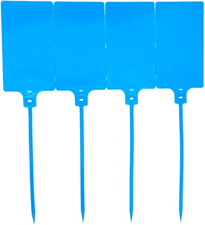 Plastic Seals Shipping Tags Logistics Use Big Sign Tie Large Label Tie, 255 mm Total Length, Package of 100 pcs (Blue)