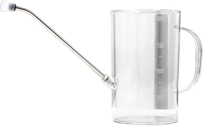 Sleek 2L Indoor Watering Can for Plants, Clear