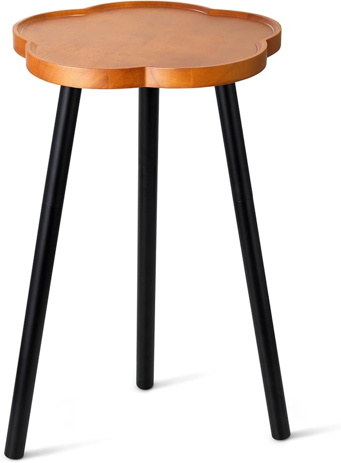 KINNARY Plant Stand Indoor, Wood Plant Table Plant Holder with Raised Design,Heavy Duty Metal Flower Pot Stand, Mid Century Modern Home Decor Small Side End Table（Clr.2-Flower 20" H）