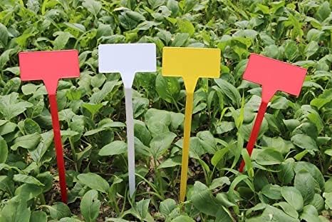 KINGLAKE GARDEN Outdoor Plastic Plant Labels 30 Pack 11.8 inch Outdoor Waterproof Sturdy Nursery Garden Markers, Plant Markers for Herbs, Flowers, Vegetable, Plant (Multicolored)