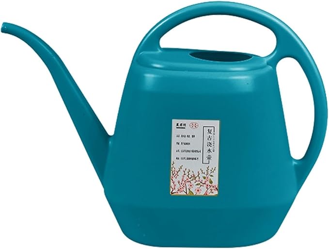 1 Gallon Long Spout Plastic Watering Can with Handle Lightweight Large Watering Can for Garden Flower House Office Indoor Plants Succulent Bonsai