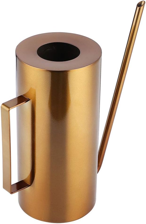 Watering Can 50oz/1.5L Stainless Steel Long Spout House Bonsai Plants Garden Pot Flower Watering Can Irrigation Tool(Gold)