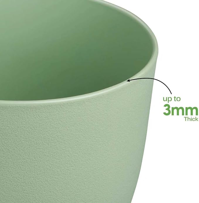 Ferlypote Plant Pots 6 Inch Set of 5, Flower Pots with Multi Mesh Drainage Holes, Planters for Indoor Outdoor Garden Plants and Flowers (Multicolor)