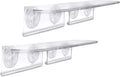Window Garden Double Veg Ledge - Window Shelf for Plants, Clear Acrylic Shelves - Suction Cup Indoor Plant Holder - Glass Window Sill Extender for Microgreens Kit, Seed Starter Pots, Planters (2 Pack)