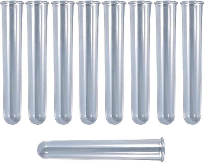 9Pcs Clear Test Tubes for Plant Propagation Station Hydroponic/Flowers for Home Office Desktop Decoration(Test Tube)