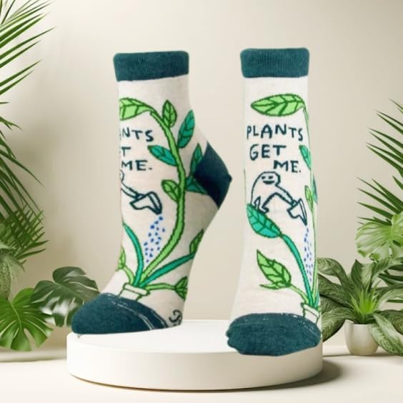 Plant Lover Gifts for Women, Cool Gardening Gifts for Plant Lady Mom, Funny Succulent Cactus Iced Coffee Glass Cup with Lid and Straw, Tote Bag, Socks, and Straw Covers