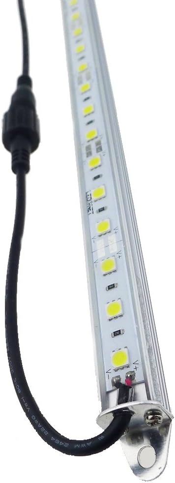 LEDENET® 12" 6500K-7000K White Super Bright 18LEDs 5050 Aquarium LED Strip Lighting Waterproof Aluminum Lighting 12V DC LED Linear Bar Lamp (Cold White, 12" Long)